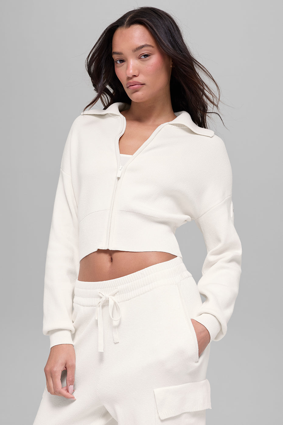 Veste Courte Zippée Scholar Knit