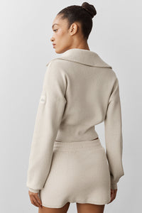 Veste Courte Zippée Scholar Knit