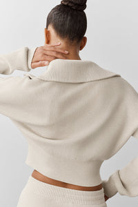 Veste Courte Zippée Scholar Knit