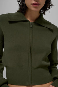 Veste Courte Zippée Scholar Knit
