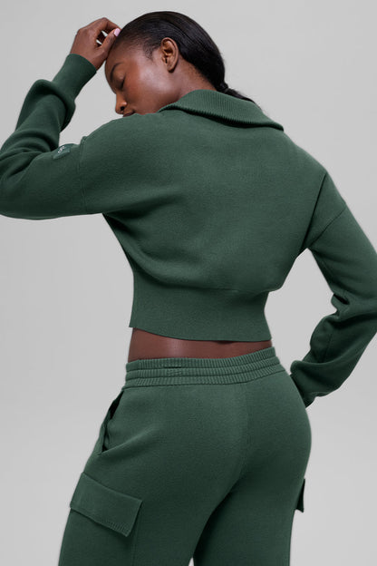 Veste Courte Zippée Scholar Knit