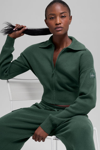 Veste Courte Zippée Scholar Knit
