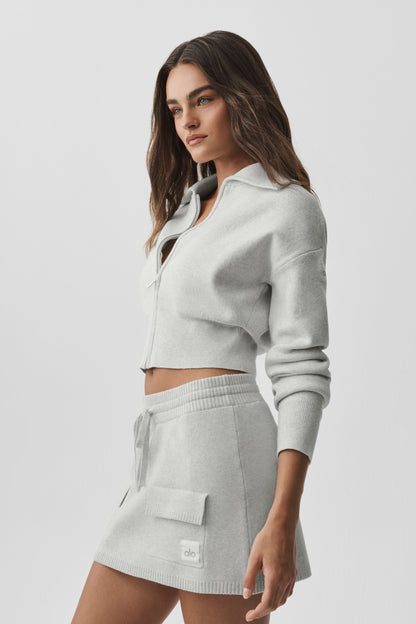 Veste Courte Zippée Scholar Knit
