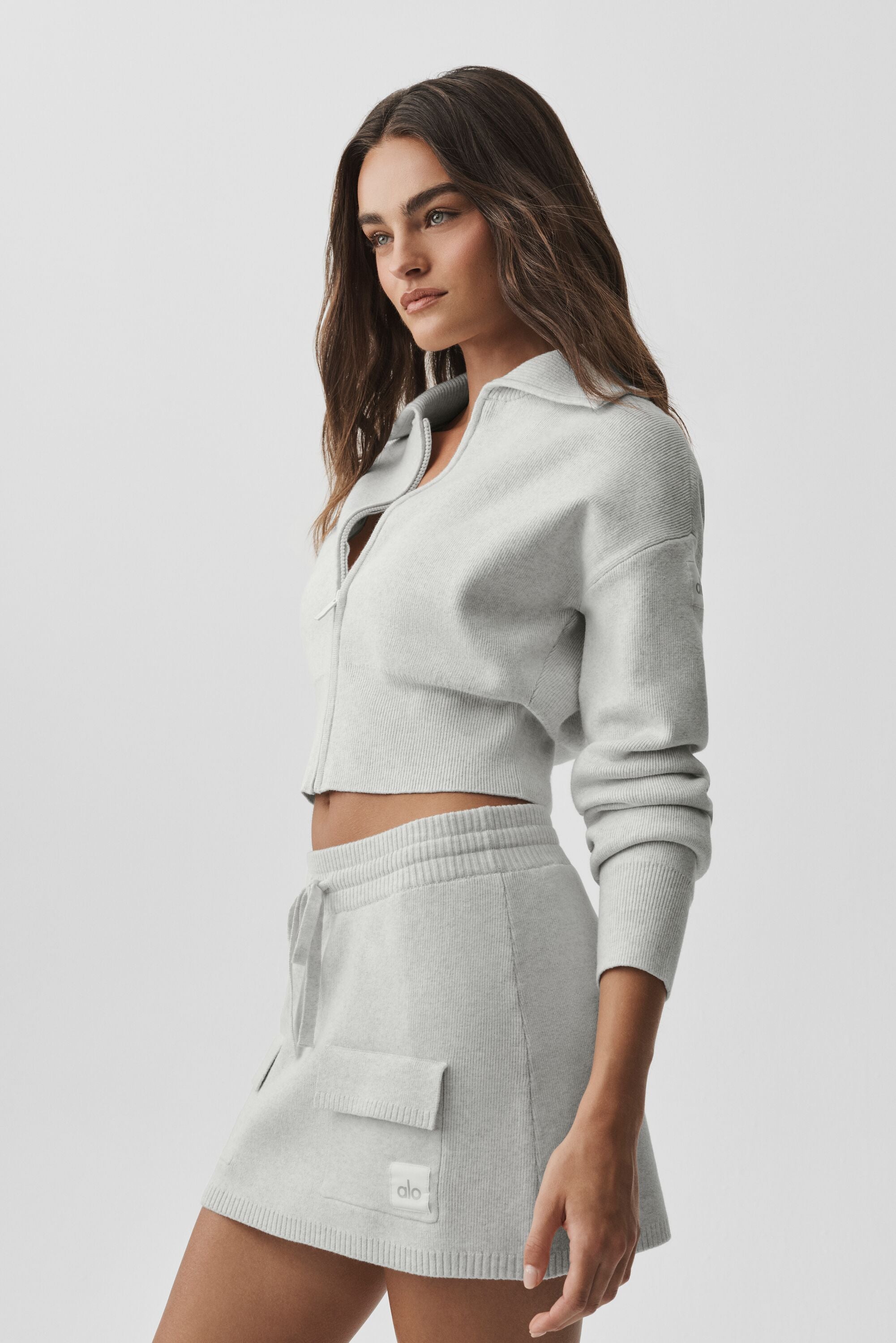Veste Courte Zippée Scholar Knit