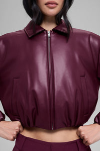 Bomber Court Similicuir Premier