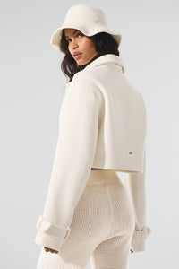 Trench-Coat Court En Laine Metro