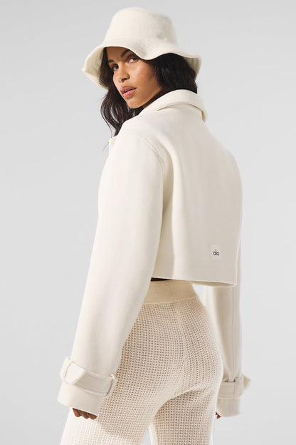 Trench-Coat Court En Laine Metro