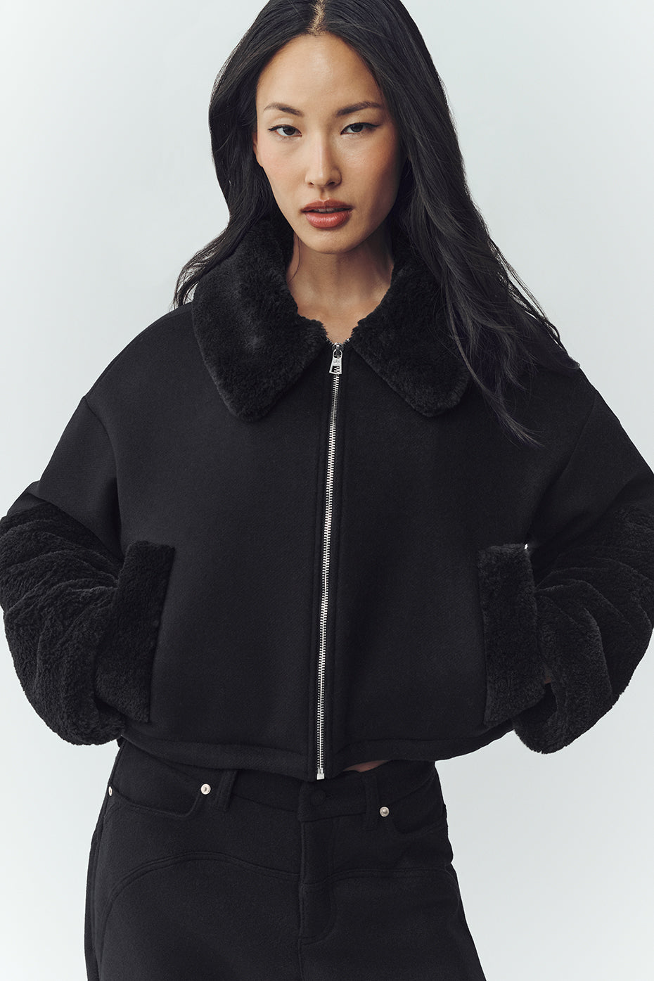 Veste Bomber En Laine Mélangée Nightfall