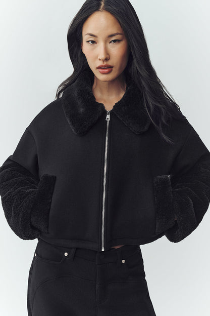 Veste Bomber En Laine Mélangée Nightfall