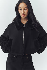 Veste Bomber En Laine Mélangée Nightfall