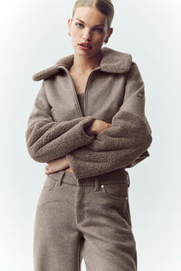 Veste Bomber En Laine Mélangée Nightfall