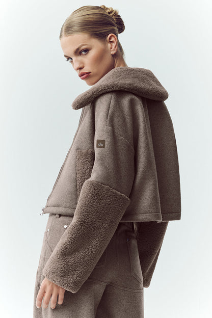 Veste Bomber En Laine Mélangée Nightfall
