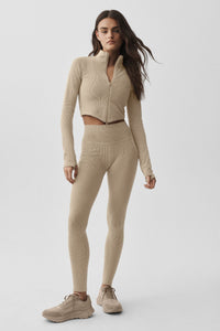 Veste Côtelée Sans Coutures Two Tone