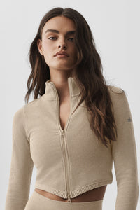Veste Côtelée Sans Coutures Two Tone