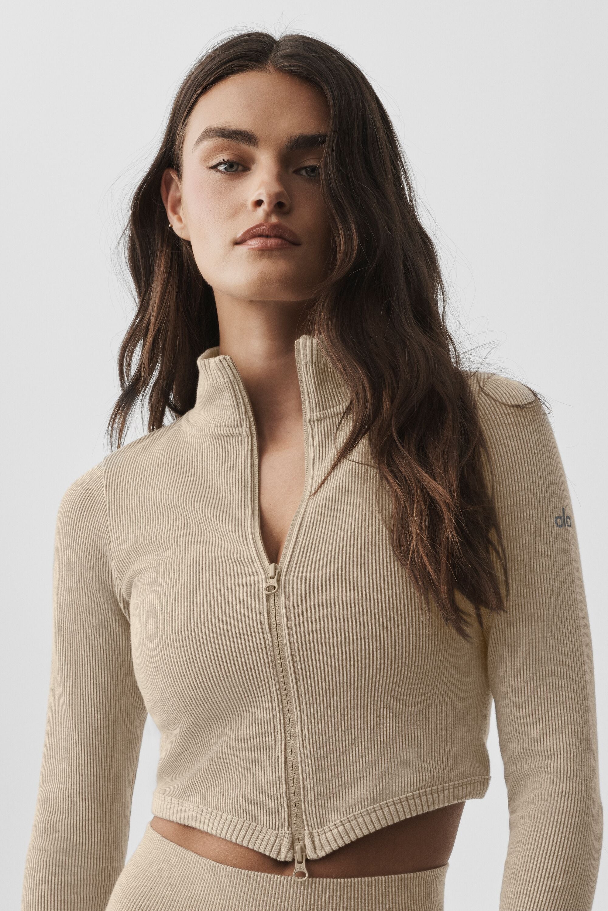 Veste Côtelée Sans Coutures Two Tone