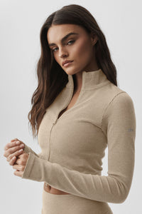 Veste Côtelée Sans Coutures Two Tone