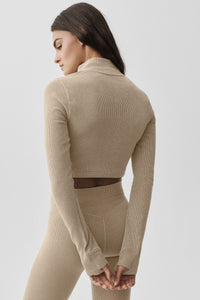 Veste Côtelée Sans Coutures Two Tone