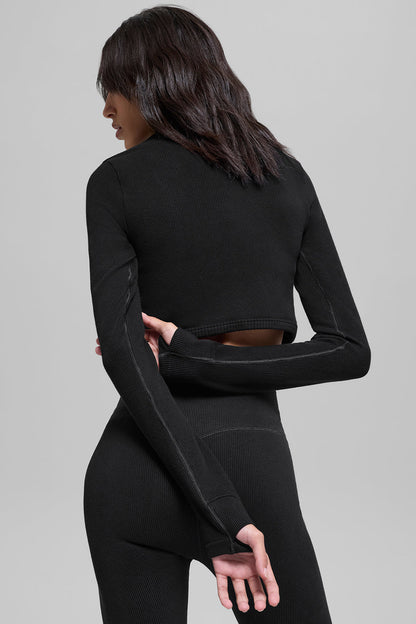 Veste Côtelée Sans Coutures Two Tone