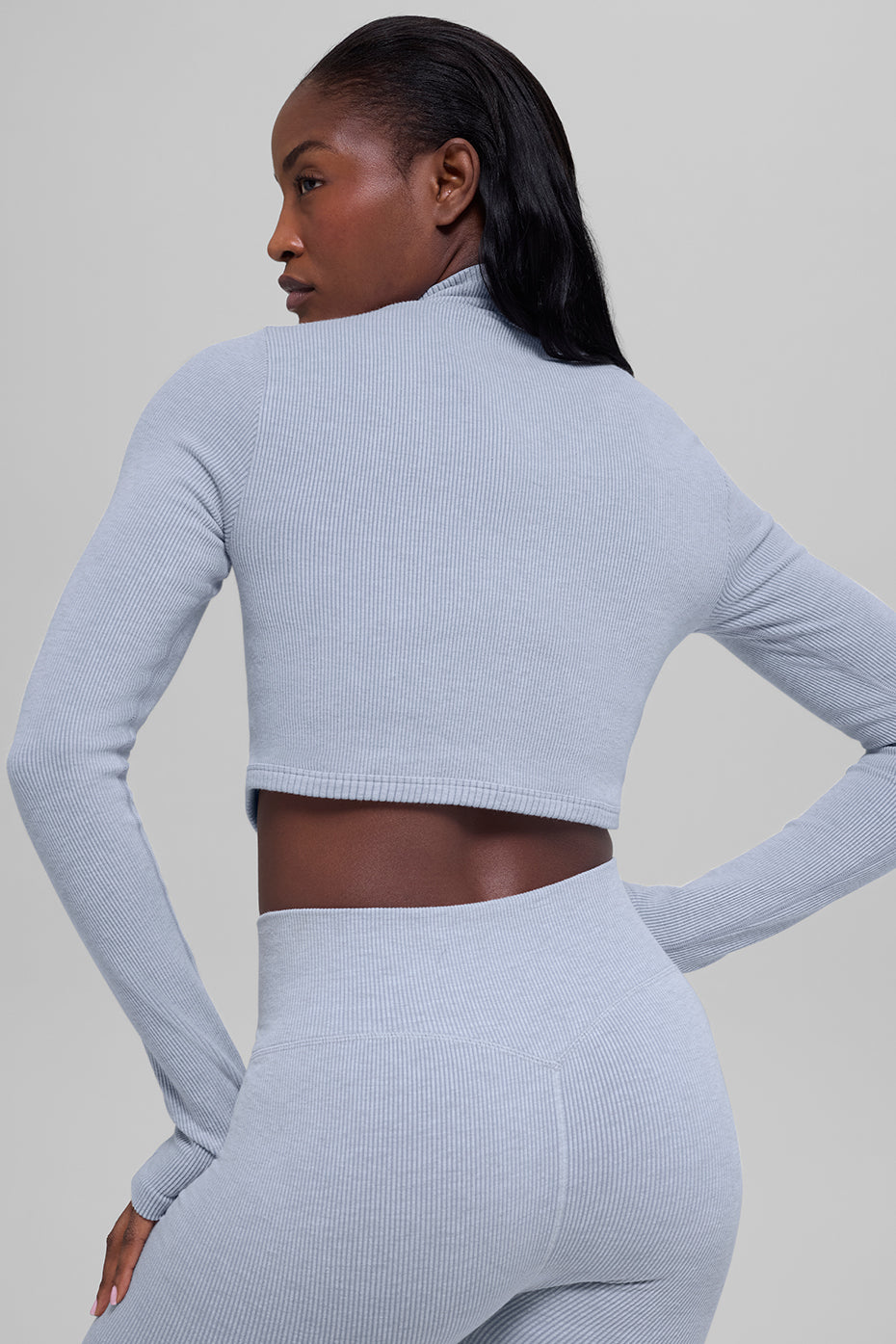 Veste Côtelée Sans Coutures Two Tone