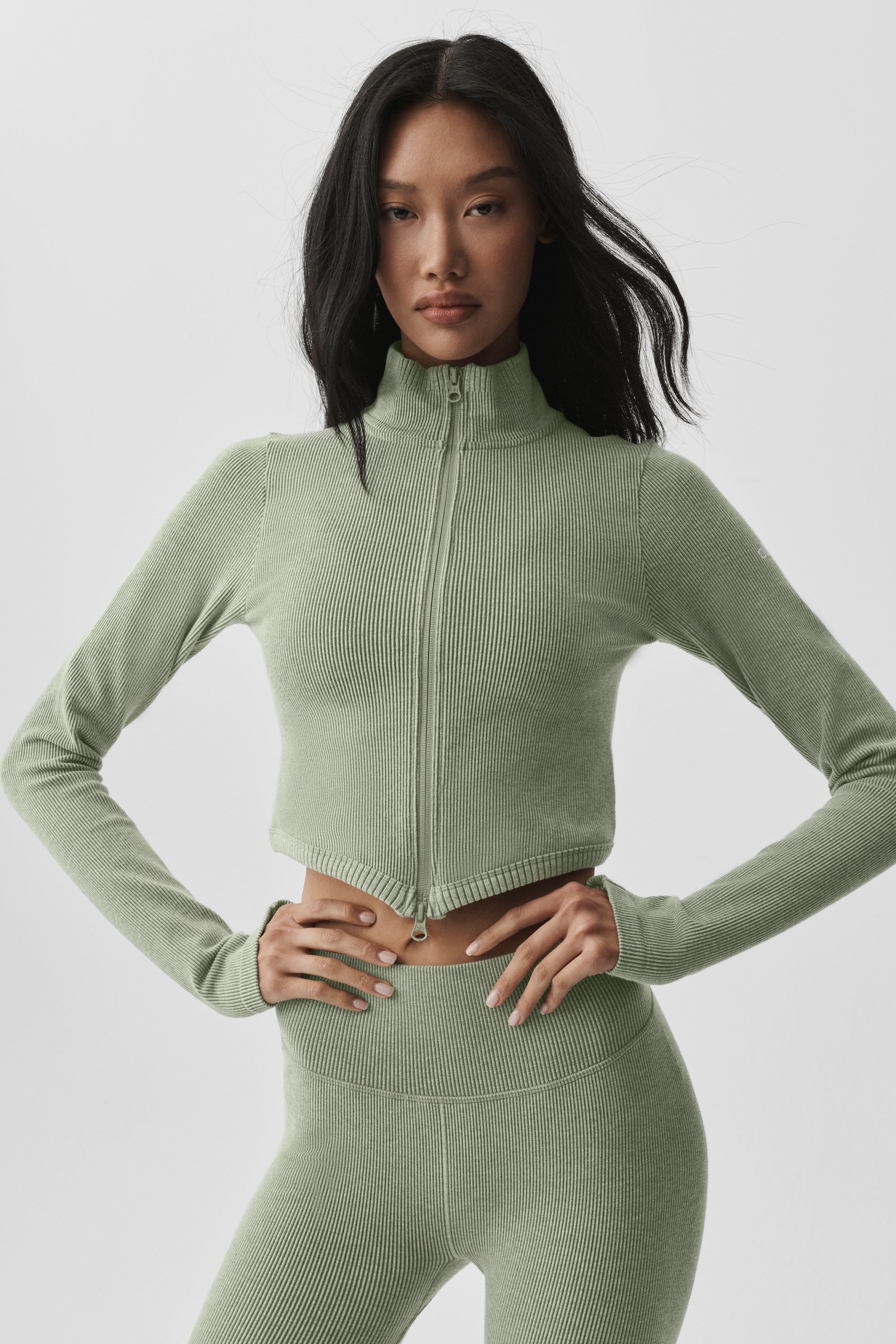 Veste Côtelée Sans Coutures Two Tone