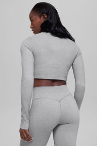 Veste Côtelée Sans Coutures Two Tone