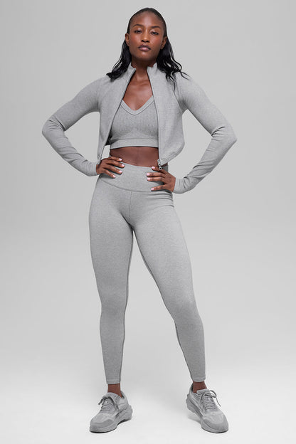 Seamless Two Tone Rib Jacket