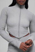 Veste Côtelée Sans Coutures Two Tone