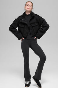 Faux Shearling Snowfall Cropped Jacket