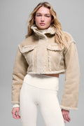 Faux Shearling Snowfall Cropped Jacket