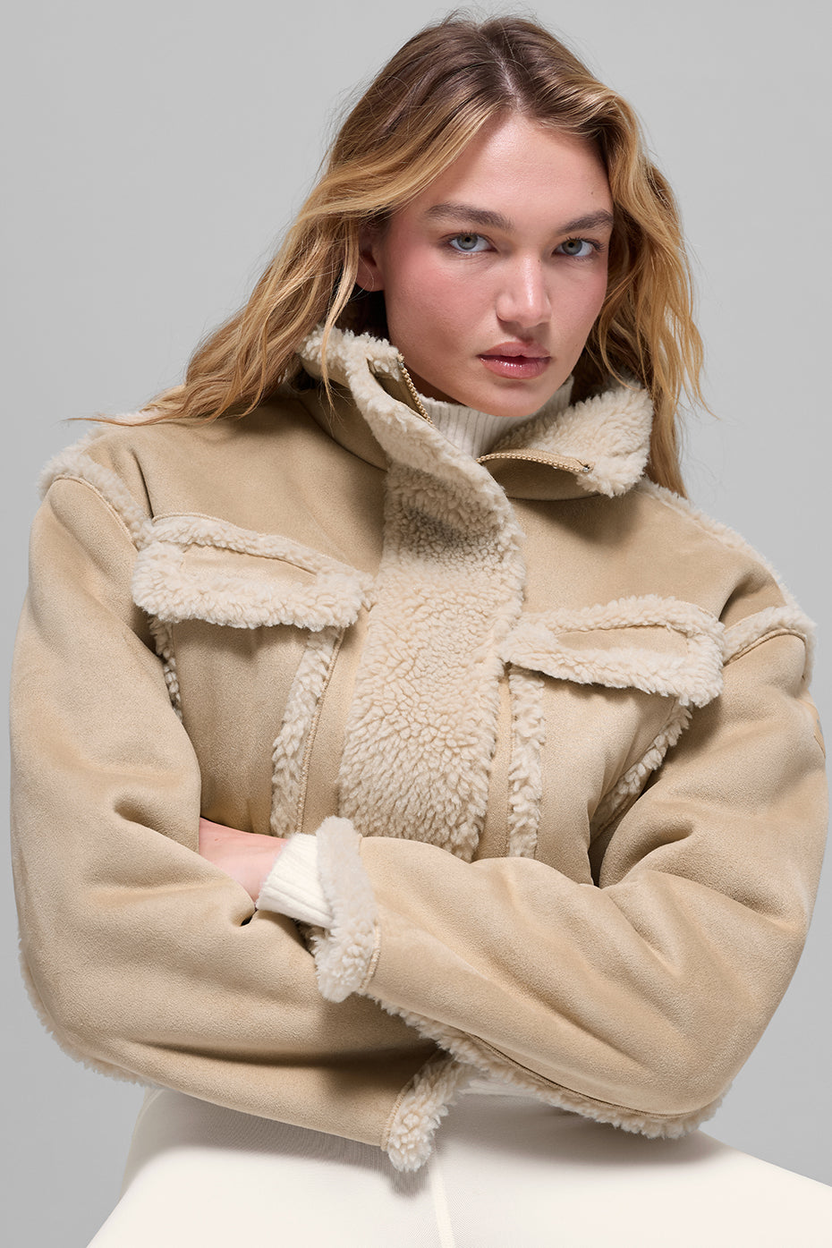 Veste Courte Imitation Agneau Snowfall