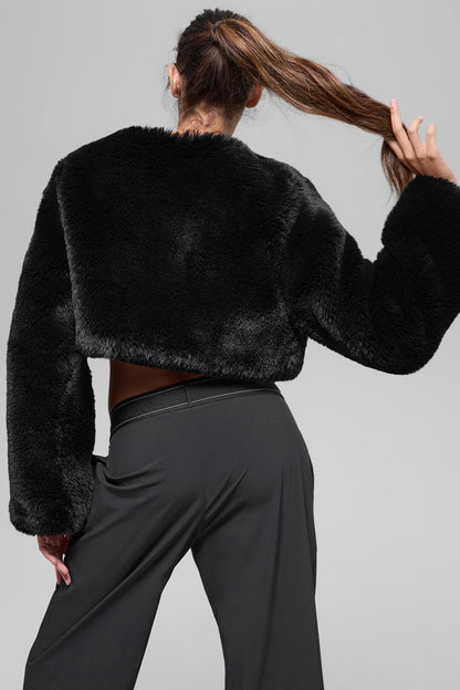 Veste Courte Fausse Fourrure Chic
