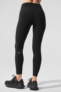 Legging Taille Haute 7/8 Alosoft Highlight - Noir