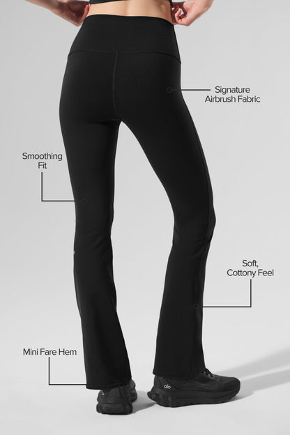 Airbrush Legging bootcut taille haute (court)