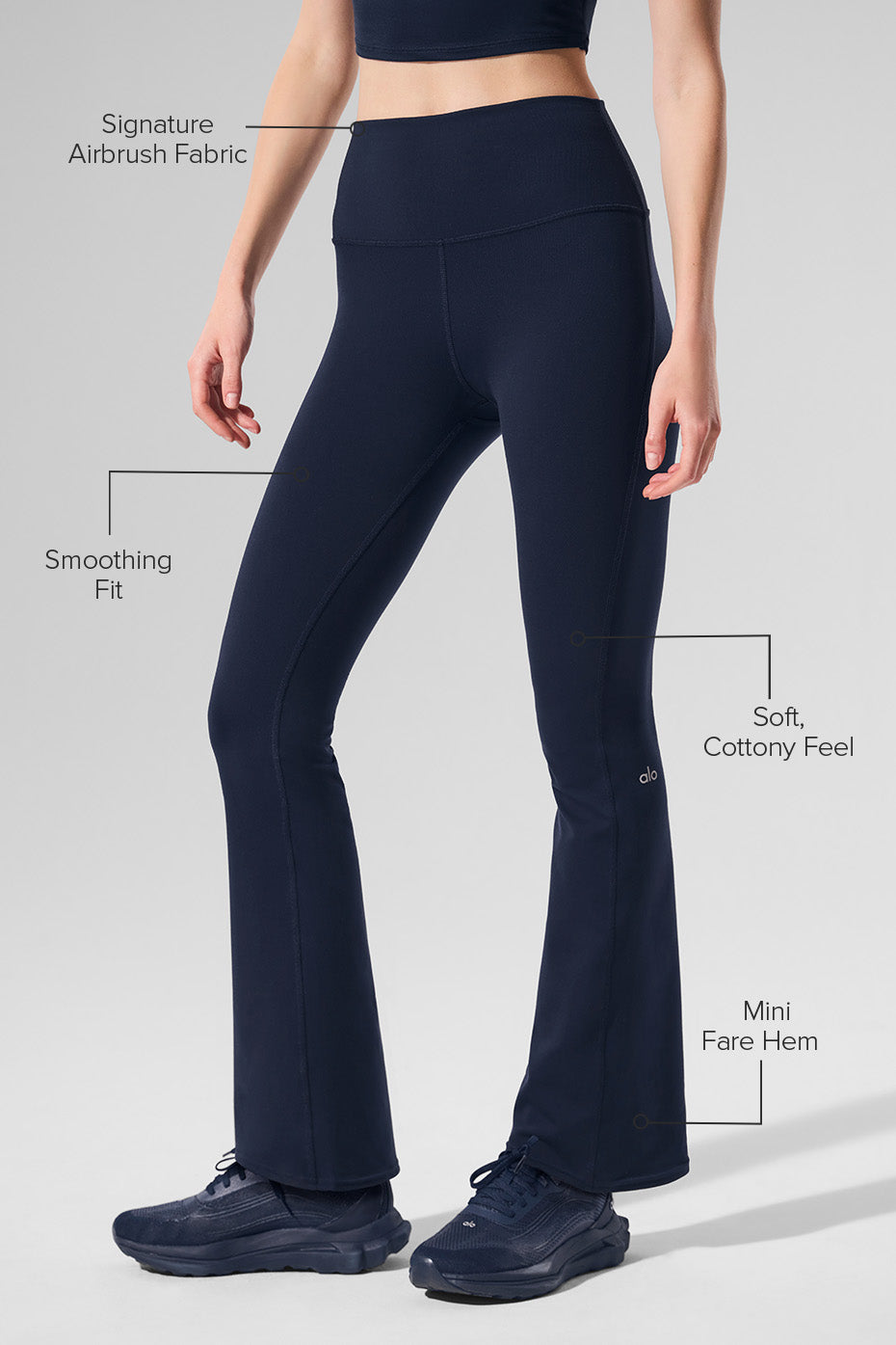Airbrush Legging bootcut taille haute (court)