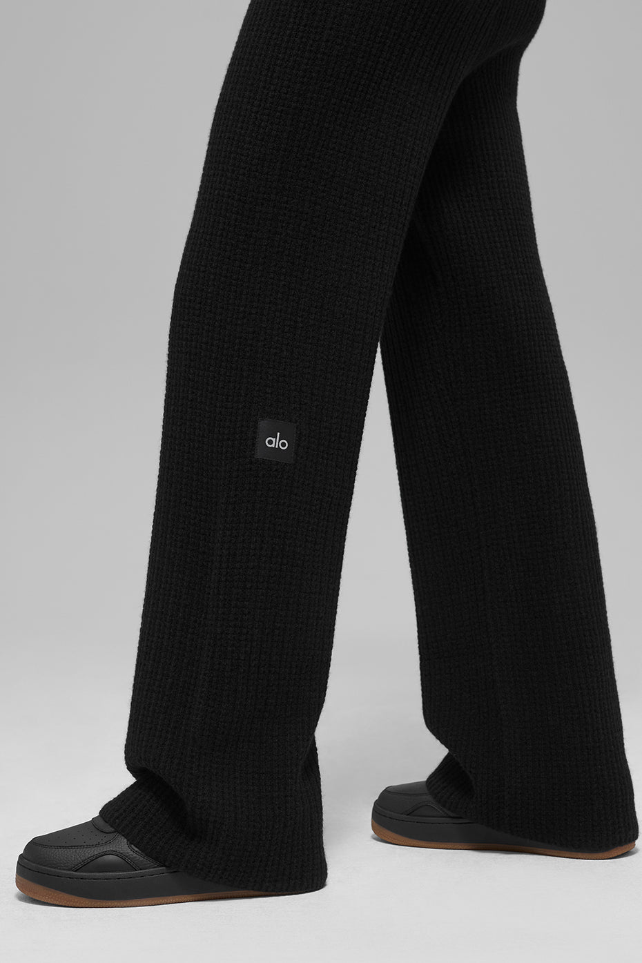 Pantalon Taille Haute En Cachemire Plush Waffle