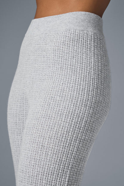 Pantalon Taille Haute En Cachemire Plush Waffle