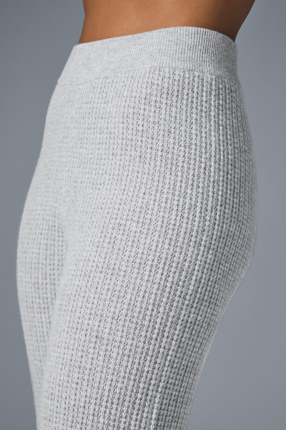 Pantalon Taille Haute En Cachemire Plush Waffle