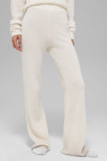 Pantalon Taille Haute En Cachemire Plush Waffle