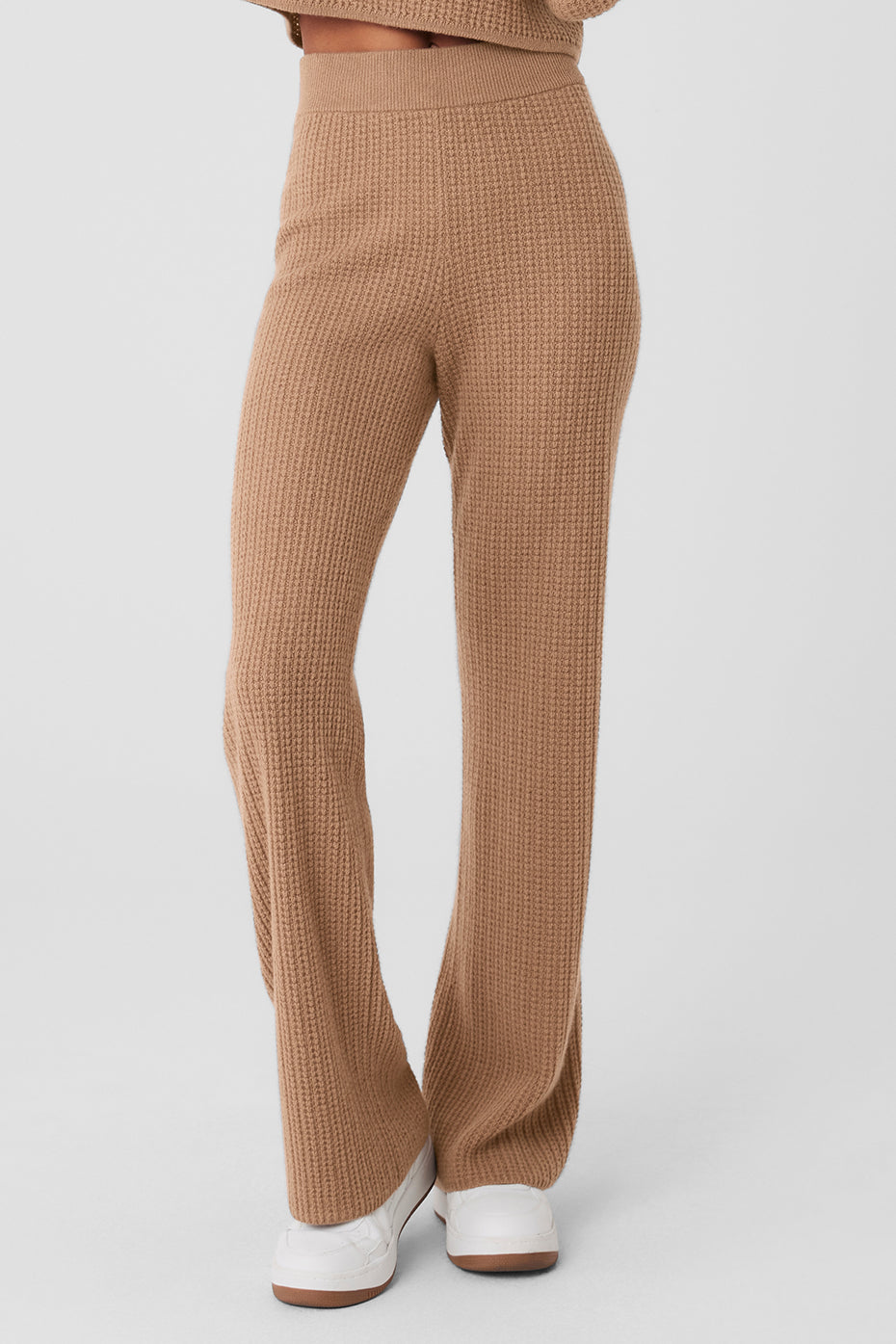 Pantalon Taille Haute En Cachemire Plush Waffle