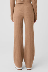 Pantalon Taille Haute En Cachemire Plush Waffle
