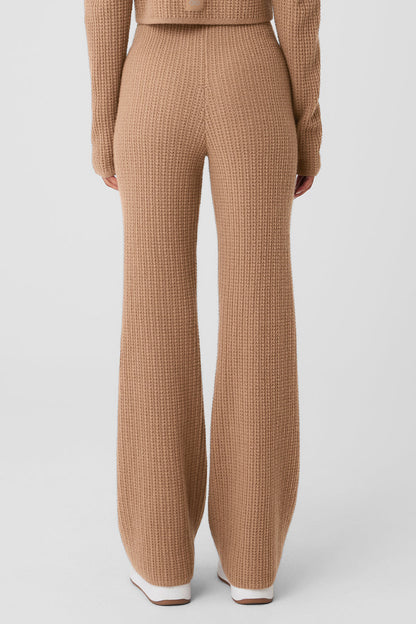 Pantalon Taille Haute En Cachemire Plush Waffle