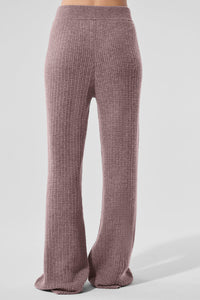 Pantalon Taille Haute En Cachemire Plush Waffle