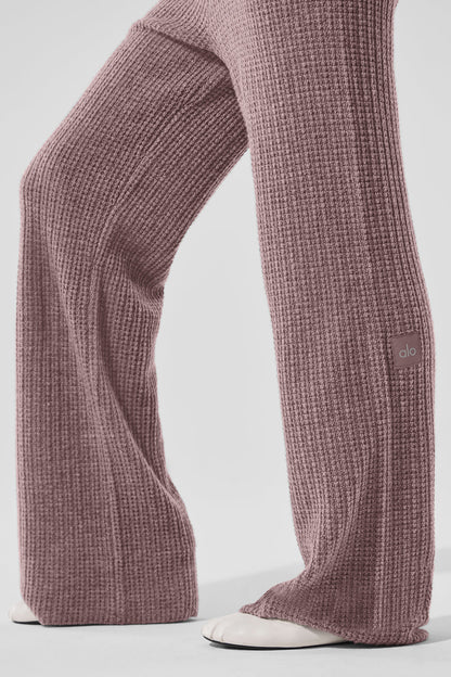 Pantalon Taille Haute En Cachemire Plush Waffle