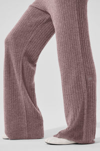 Pantalon Taille Haute En Cachemire Plush Waffle