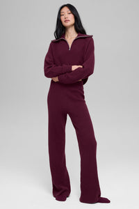 Pantalon Taille Haute En Cachemire Plush Waffle