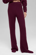 Pantalon Taille Haute En Cachemire Plush Waffle