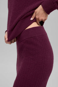 Pantalon Taille Haute En Cachemire Plush Waffle