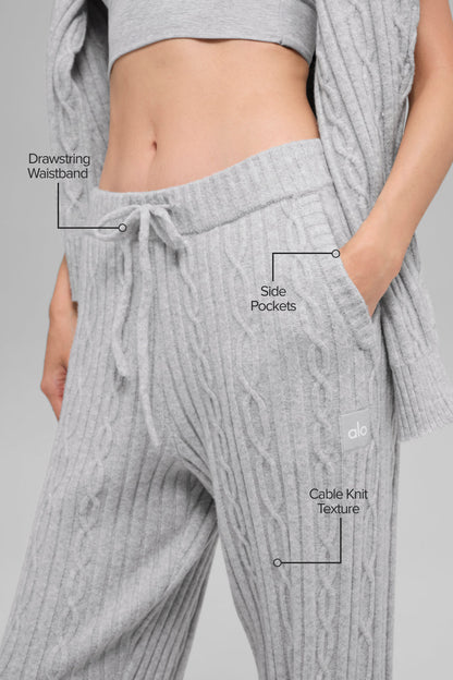 Pantalon En Maille Torsadée Winter Bliss