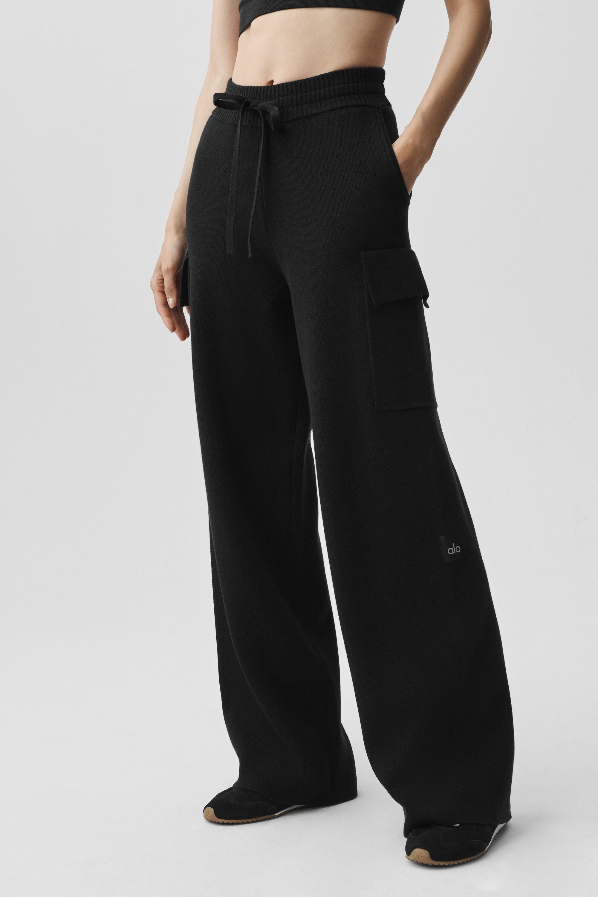 Pantalon Cargo Taille Haute Scholar Knit