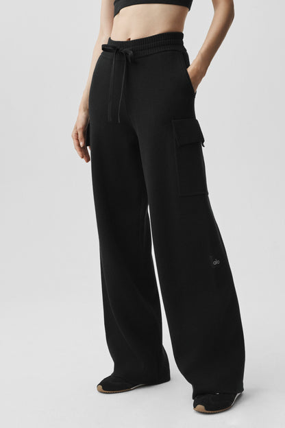 Pantalon Cargo Taille Haute Scholar Knit